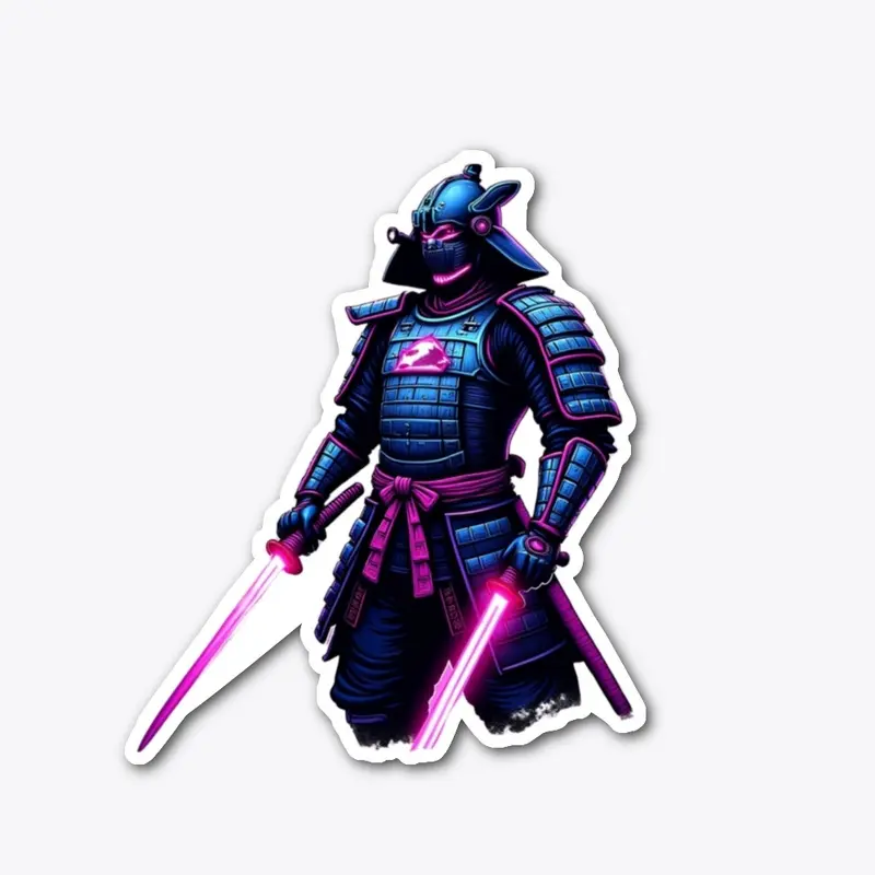 Neon Cyber Samurai - Dual Energy Swords