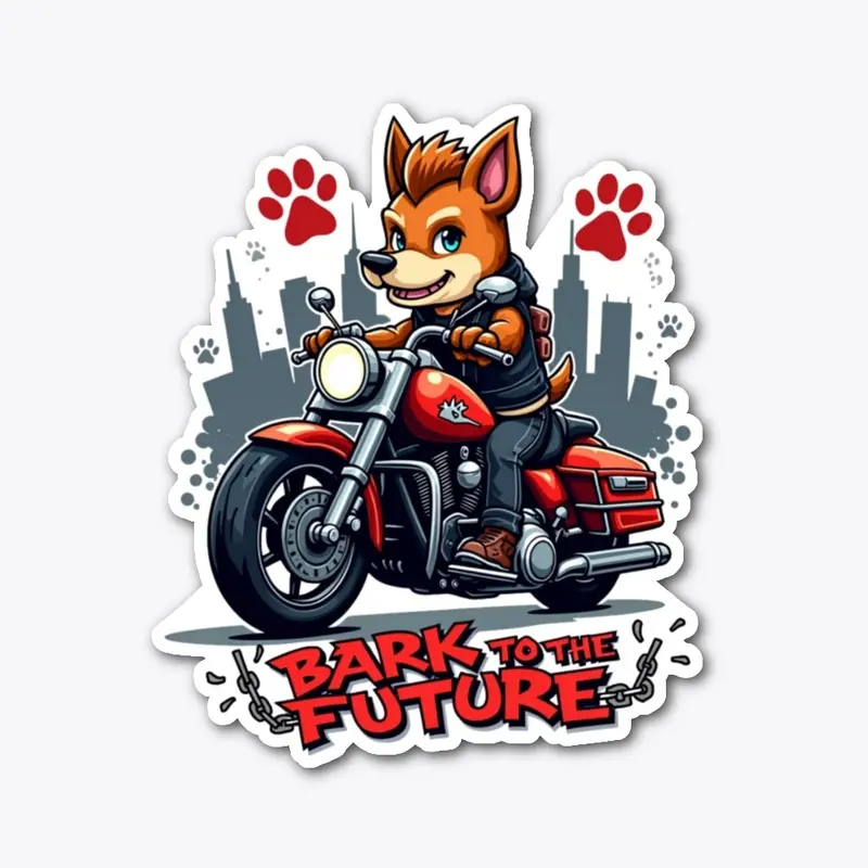 Bark to the Future - Biker Dog