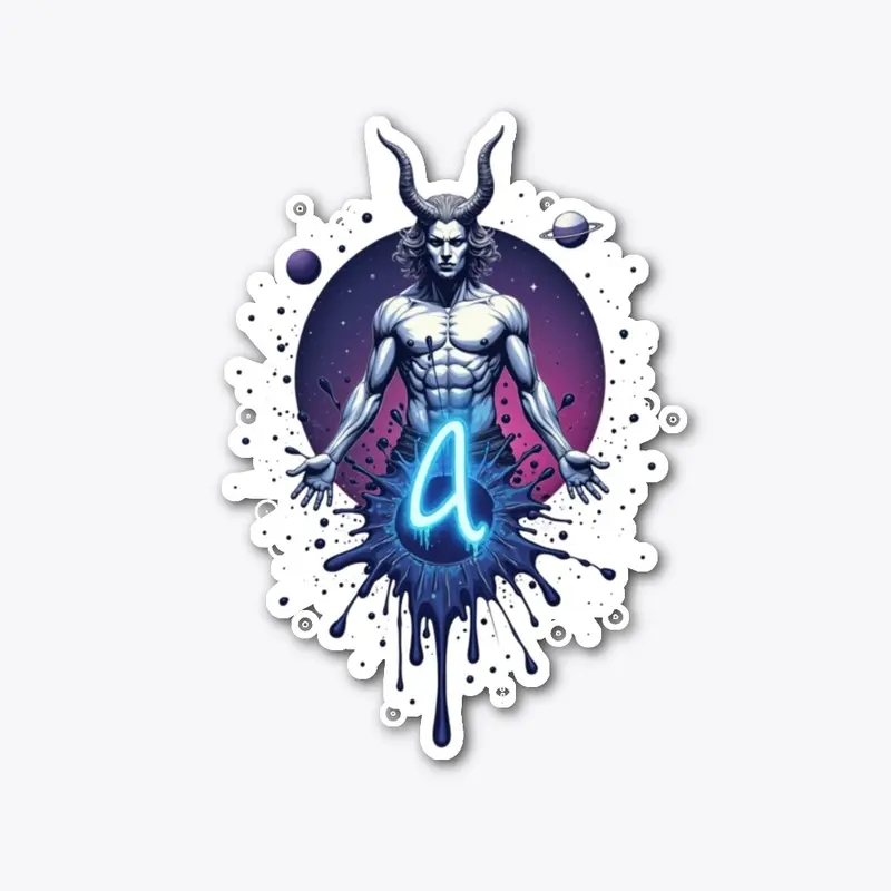 Capricorn Zodiac Design - Cosmic Goat